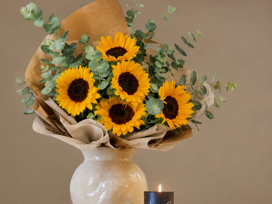 Sunflower & Eucalyptus Bouquets