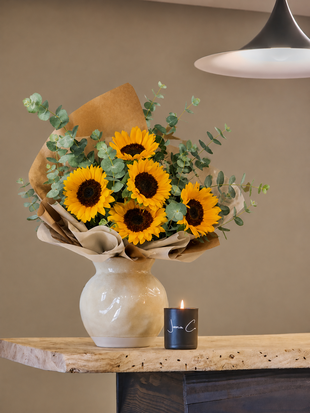 Sunflower & Eucalyptus Bouquets