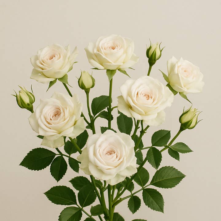 Fresh White Spray Roses product photograph