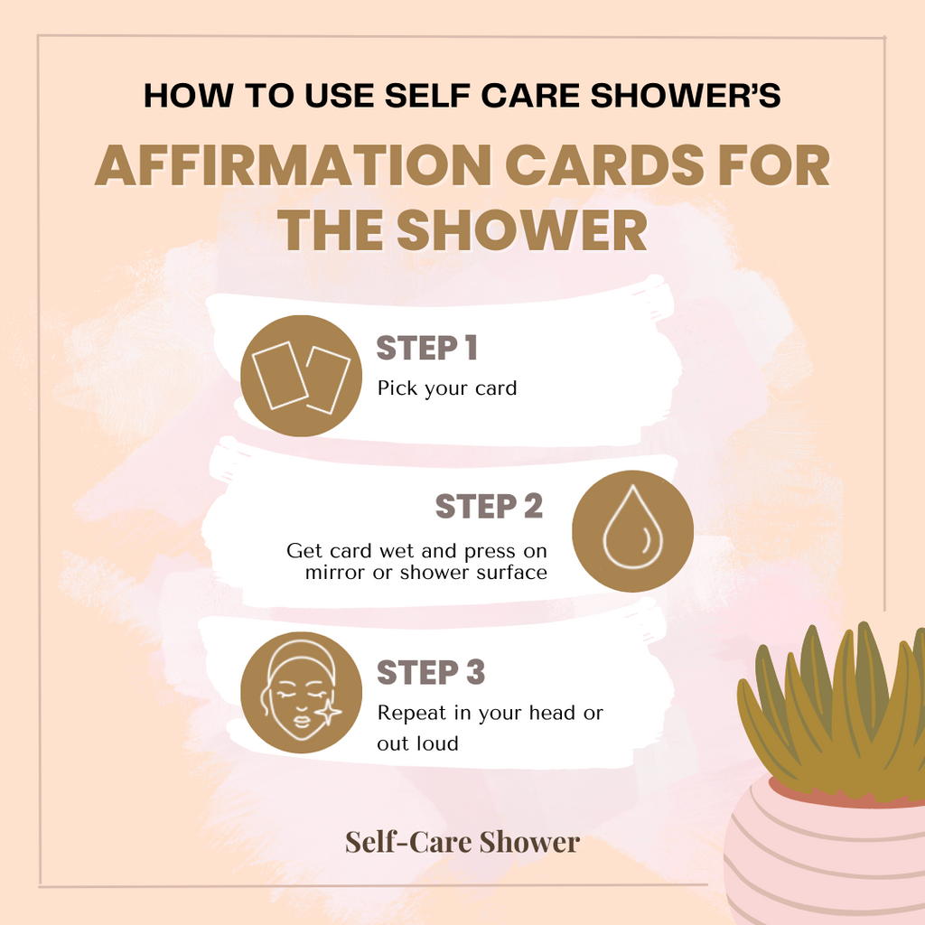 Shower self-care Affirmation Cards