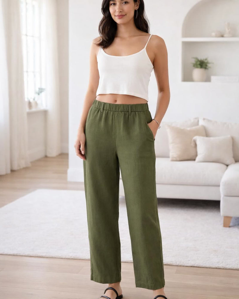 The Marin Pant - Bayberry Olive
