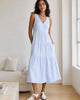 The Organic Cotton Gauze Maxi Dress - Bayside Stripe Blue/White