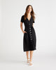 The European Linen Chambray Dress - Black
