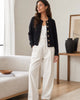 The Organic Cotton Cropped Cardigan - Black