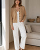 The Organic Cotton Cropped Cardigan - Camel