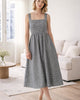 The European Linen Fit & Flare Midi Dress - Classic Mini Gingham