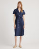 The European Linen Chambray Dress - Deep Navy