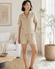 The European Linen Short Sleeve Short - Driftwood