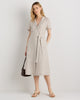 The European Linen Chambray Dress - Flax