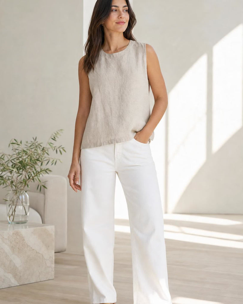 The European Linen Tank - Flax