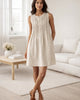 The European Linen Sleeveless Dress - Flax