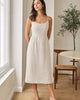 The European Linen Midi Dress - Flax