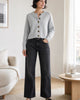 The Organic Cotton Cropped Cardigan - Heather Dove Grey