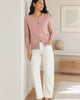 The Cashmere Sweater - Heather Vintage Pink