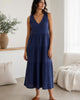 The Organic Cotton Gauze Maxi Dress - Indigo Blue