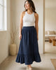 The Organic Cotton Gauze Maxi Skirt - Indigo Blue