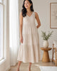 The Organic Cotton Gauze Maxi Dress - Khaki Gingham