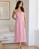 The European Linen Midi Dress - Mauve Mist
