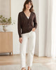 The Lightweight Cotton Cashmere Cardigan - Mocha Heather
