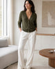 The Lightweight Cotton Cashmere Cardigan - Olive