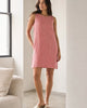 The European Linen Mini Dress - Red Classic Mini Gingham