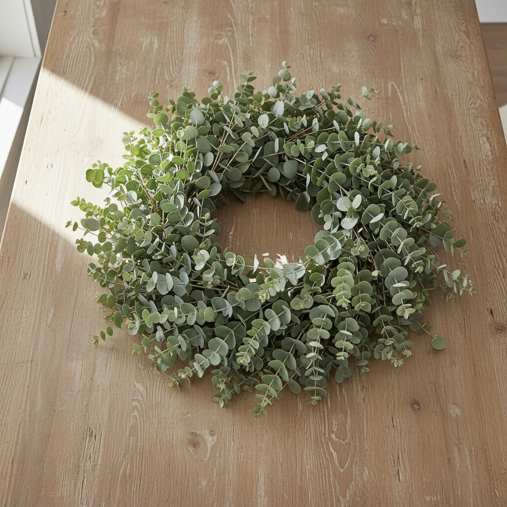 How to use and care for a fresh eucalyptus wreath