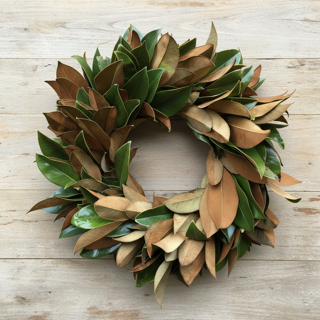 How to use and care for a fresh magnolia wreath