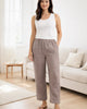 The Marin Pant - Taupe Brown Chambray
