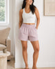 The European Linen Short - Vintage Pink Chambray