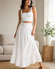 The Organic Cotton Gauze Maxi Skirt - White