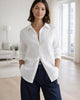 The European Linen Long Sleeve Shirt - White