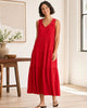 The Organic Cotton Gauze Maxi Dress - Wild Cherry